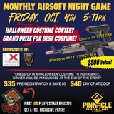 TICKET: Pinnacle Monthly Airsoft Night Game - October 4th 5-11pm