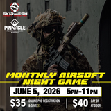 TICKET: Pinnacle Monthly Airsoft Night Game - June 5th 5-11pm